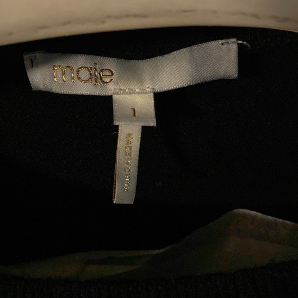 MAJE black embroidered knit sweater - Picture 2 of 3